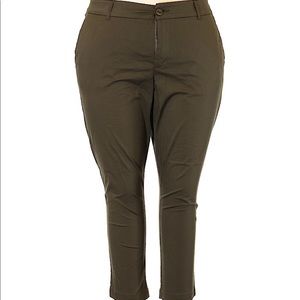 Kut from the Kloth Olive Cropped Trousers